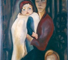 Charley Toorop, Arbeidersvrouw met twee kinderen, 1918. Collectie museumgoudA, foto: Tom Haartsen