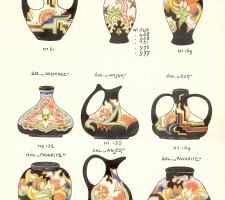 Catalogus van sieraardewerk van Goedewaagen, getekend en ingekleurd, circa 1925