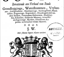 Titelpagina van "Beschryving der stad Gouda", 1714