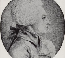 Portret van mr. C.J. de Lange van Wijngaerden, 1790. Pentekening van Leonard Venroy